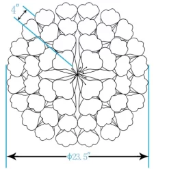 LuxenHome 23.5" Round Teal Blue Flower Metal Wall Decor Art -Home Decoration Store GUEST 8d82fcf1 5126 4b4b 8864 73be9c478df6
