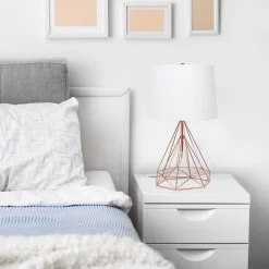 Geometric Wired Table Lamp With Fabric Shade Rose Gold - Lalia Home 8 Geometric Wired Table Lamp With Fabric Shade Rose Gold - Lalia Home -Home Decoration Store GUEST 8de1e4c3 179d 48fe bcd7 655995920583