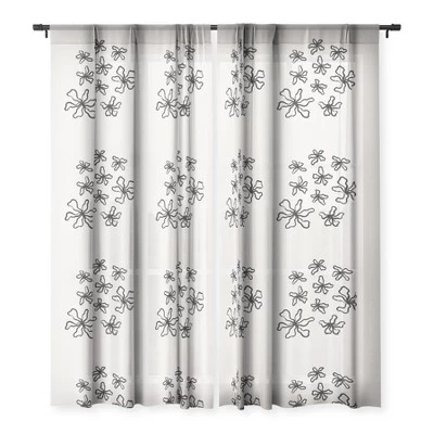 Alisa Galitsyna Dancing Flowers Single Panel Sheer Window Curtain - Society6 2 Alisa Galitsyna Dancing Flowers Single Panel Sheer Window Curtain - Society6 - Image 2