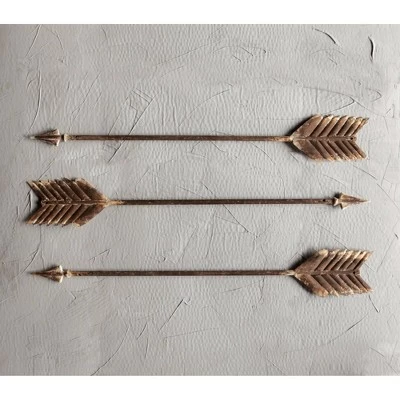 27.5" Metal Arrow Wall Décor Distressed Rust Finish - 3R Studios 5 27.5" Metal Arrow Wall Décor Distressed Rust Finish - 3R Studios - Image 5