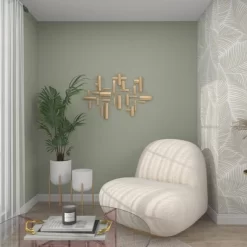 Contemporary Metal Abstract Wall Decor Gold - CosmoLiving By Cosmopolitan -Home Decoration Store GUEST 910ff5c9 af5f 4ded 8de9 2bfd074939f7