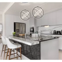 16.5" Adjustable Orbit Pendant (Includes Energy Efficient Light Bulb) Black - JONATHAN Y -Home Decoration Store GUEST 91ad6306 5bf1 4b41 85f5 fdbd0c79be44