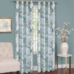 Collections Etc Tranquil Trees Insulated Curtain Panel, Single Panel,
