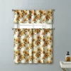 Kate Aurora Country Farmhouse Sunflower Garden Complete Kitchen Curtain Tier & Valance Set - 56 In. W X 14 In. L, Multi