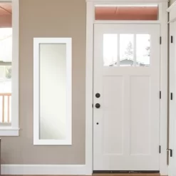 19" X 53" Non-Beveled Corvino White Wood On The Door Mirror - Amanti Art -Home Decoration Store GUEST 923837e7 53fc 4243 9d2b 489c732c8a64