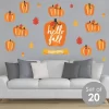 Big Dot Of Happiness Fall Pumpkin - Peel And Stick Kitchen And Home Decor Vinyl Wall Art Stickers - Wall Decals - Set Of 20