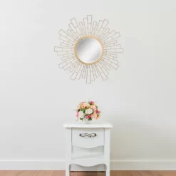 23.5" X 23.5" Metal Geometric Sunburst Decorative Wall Mirror Gold - Stonebriar Collection -Home Decoration Store GUEST 9328265c c739 4c22 abb4 461090ec8560