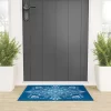Sunshinecanteen Flores Cyan Welcome Mat - Society6