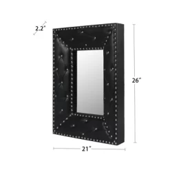 Sofie 21" X 26" Decorative Wall Mirrors With Rectangle PU Covered MDF Framed Mirror-The Pop Home -Home Decoration Store GUEST 939120a5 14c1 482b ade1 2a852fa4e5c8