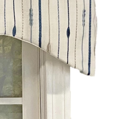 Go Getter Cornice 3" Rod Pocket Window Valance 50" X 17" Blue By RLF Home 1 Go Getter Cornice 3" Rod Pocket Window Valance 50" X 17" Blue By RLF Home