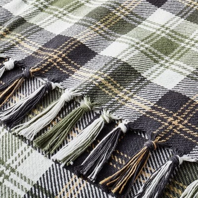 Tartan Fall Plaid Woven Throw Blanket Green/Cream/Khaki/Gray - Hearth & Hand™ With Magnolia 2 Tartan Fall Plaid Woven Throw Blanket Green/Cream/Khaki/Gray - Hearth & Hand™ With Magnolia - Image 2