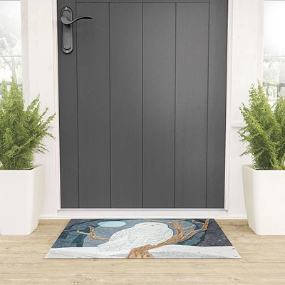 Sewzinski Snowy Owl At Night Welcome Mat - Society6 1 Sewzinski Snowy Owl At Night Welcome Mat - Society6
