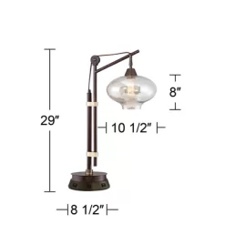 Franklin Iron Works Industrial Desk Table Lamp With USB And AC Power Outlet Workstation Charging Base 29" Tall Bronze Cognac Glass Office 11 Franklin Iron Works Industrial Desk Table Lamp With USB And AC Power Outlet Workstation Charging Base 29" Tall Bronze Cognac Glass Office -Home Decoration Store GUEST 962515bb ae6e 4e49 ad30 8f29b650966e