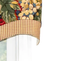Queensland D-Regal 3" Rod Pocket Contrast Fabric Valance 50" X 17" By RLF Home
