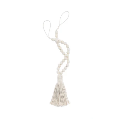 Nomad Decorative Wooden Fringe Tassel Window Curtain Tieback - Elrene Home Fashions 1 Nomad Decorative Wooden Fringe Tassel Window Curtain Tieback - Elrene Home Fashions