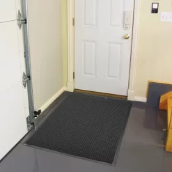 3'x4' Solid Dotted Doormat Charcoal - HomeTrax