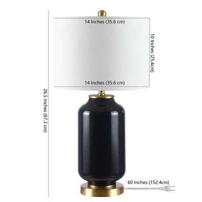 Amaia Glass Table Lamp - Navy - Safavieh 2 Amaia Glass Table Lamp - Navy - Safavieh - Image 2