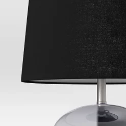 Smoked Glass Table Lamp Black (Includes LED Light Bulb) - Threshold™ -Home Decoration Store GUEST 98601f77 85c9 4f8f 8da7 81ac1ada24e3