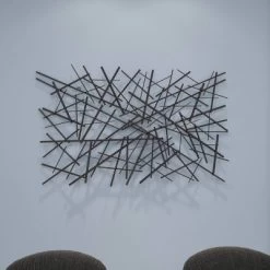 Metal Geometric Overlapping Lines Wall Decor Dark Gray - Olivia & May -Home Decoration Store GUEST 98d1acac e231 46c2 8229 d6ad86ed4f83