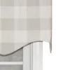 Grande Check Regal Style 3" Rod Pocket Valance 50" X 17" Gray By RLF Home