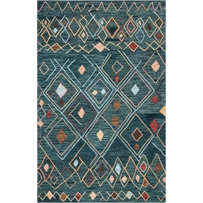 Edythe Geometric Hooked Rug - Safavieh 4 Edythe Geometric Hooked Rug - Safavieh - Image 4