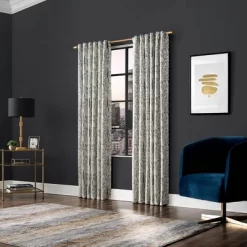 Aubry Shimmering Floral Blackout Back Tab Curtain Panel - Scott Living -Home Decoration Store GUEST 9a822480 9ed3 4172 b3ee a3be5a3a7891