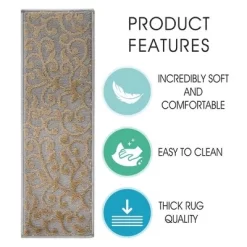 Sussexhome Leaves Collection Non-Slip Carpet Stair Treads For Wooden Steps, 9" X 28" -Home Decoration Store GUEST 9ac4eb3a e7fc 4468 9ead ef3eadbc6b78