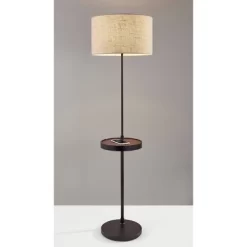 63.5" Oliver Charge Shelf Floor Lamp Black - Adesso -Home Decoration Store GUEST 9bd56f31 3f07 4dfe 8178 d0a400dae3c1