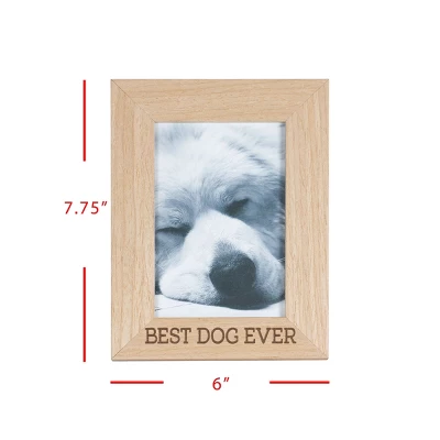 4x6 Inches "Best Dog Ever" Natural Wood & Glass Photo Frame - Foreside Home & Garden 5 4x6 Inches "Best Dog Ever" Natural Wood & Glass Photo Frame - Foreside Home & Garden - Image 5