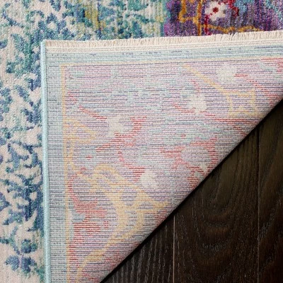 3'x10' Runner Purple/Turquoise Medallion Loomed - Safavieh 3 3'x10' Runner Purple/Turquoise Medallion Loomed - Safavieh - Image 3