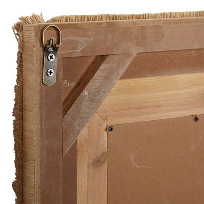 Bohemian Wood Rectangle Wall Mirror Brown - Olivia & May 4 Bohemian Wood Rectangle Wall Mirror Brown - Olivia & May - Image 4