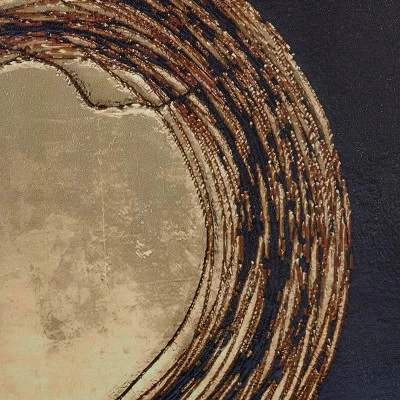 Set Of 2 Porcelain Starburst Swirl Framed Wall Arts With Gold Aluminum Frame - CosmoLiving By Cosmopolitan 4 Set Of 2 Porcelain Starburst Swirl Framed Wall Arts With Gold Aluminum Frame - CosmoLiving By Cosmopolitan - Image 4