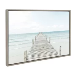 23" X 33" Sylvie Wooden Pier Framed Canvas By Amy Peterson Gray - Kate And Laurel