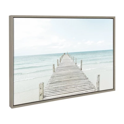 23" X 33" Sylvie Wooden Pier Framed Canvas By Amy Peterson Gray - Kate And Laurel 1 23" X 33" Sylvie Wooden Pier Framed Canvas By Amy Peterson Gray - Kate And Laurel