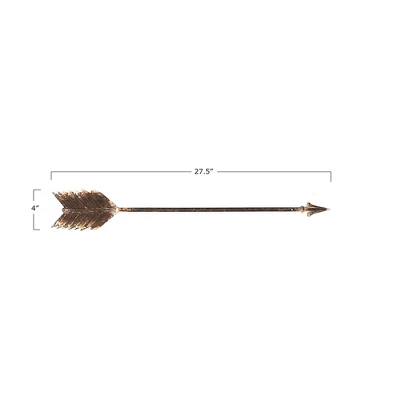 27.5" Metal Arrow Wall Décor Distressed Rust Finish - 3R Studios 9 27.5" Metal Arrow Wall Décor Distressed Rust Finish - 3R Studios - Image 9