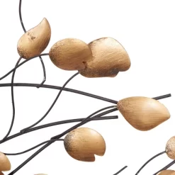 Metal Leaf Rectangle Wall Decor Gold - Olivia & May -Home Decoration Store GUEST a10765f5 72ee 4e0a b6ee 51a42d7efc76