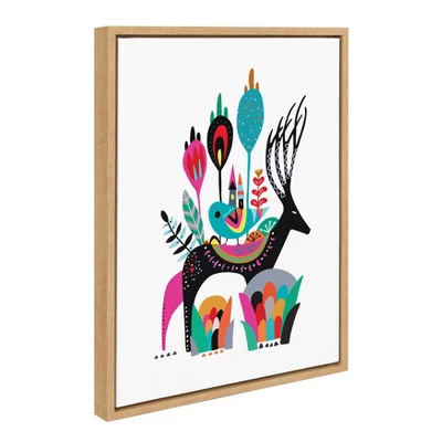 18" X 24" Sylvie Moving House Framed Canvas Wall Art By Rachel Lee Natural - Kate And Laurel 1 18" X 24" Sylvie Moving House Framed Canvas Wall Art By Rachel Lee Natural - Kate And Laurel