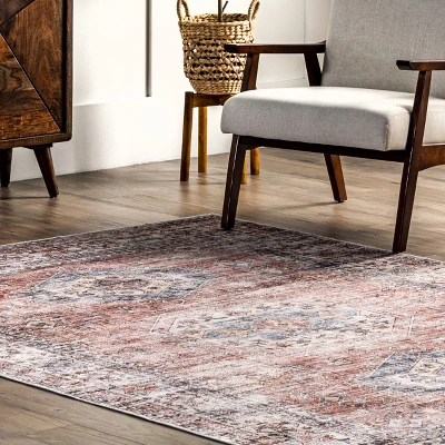 NuLOOM Desna Machine Washable Faded Vintage Area Rug 8 NuLOOM Desna Machine Washable Faded Vintage Area Rug - Image 8