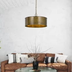 20" X 20" Metal Rochefort Round Chandelier Gold - Cal Lighting