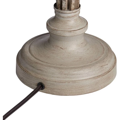 Franklin Iron Works Annie Modern Coastal Table Lamps 28" Tall Set Of 2 Weathered Sand Iron Cream Tapered Drum Shade For Bedroom Living Room Bedside 4 Franklin Iron Works Annie Modern Coastal Table Lamps 28" Tall Set Of 2 Weathered Sand Iron Cream Tapered Drum Shade For Bedroom Living Room Bedside - Image 4