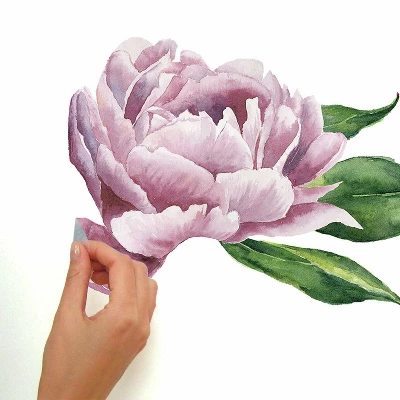 Large Peony Peel And Stick Giant Wall Decal - RoomMates 2 Large Peony Peel And Stick Giant Wall Decal - RoomMates - Image 2