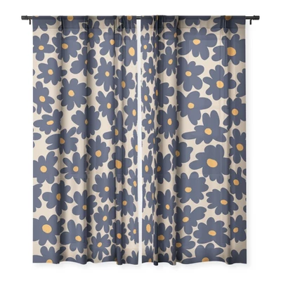 Miho Mini Floral Garden Single Panel Sheer Window Curtain - Deny Designs 2 Miho Mini Floral Garden Single Panel Sheer Window Curtain - Deny Designs - Image 2