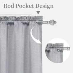 Trinity Room Darkening Thermal Insulated Linen Textured Curtains For Kitchen Cafe