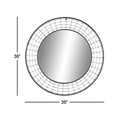 Traditional Metal Wall Mirror Black - Olivia & May 2 Traditional Metal Wall Mirror Black - Olivia & May - Image 2