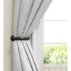 Lumi Home Furnishings 4pk 5/8" Window Curtain Holdbacks - Oil Rubbed Bronze/Black