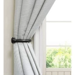 Lumi Home Furnishings 4pk 5/8" Window Curtain Holdbacks - Oil Rubbed Bronze/Black