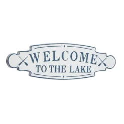 Metal Sign Welcome To The Lake Wall Decor Blue - Olivia & May -Home Decoration Store GUEST aa5e238e ecb3 4411 86fd 6997c6dd8498