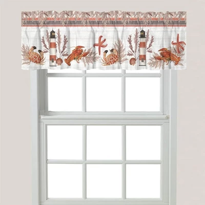Laural Home Seafood Shack Window Valance 1 Laural Home Seafood Shack Window Valance