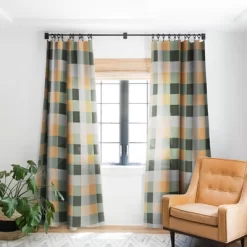 Miho Retro Color Illusion 84" X 50" Single Panel Blackout Window Curtain - Deny Designs -Home Decoration Store GUEST ab17cee4 5f50 467f abb2 b7f3fcfd2e34