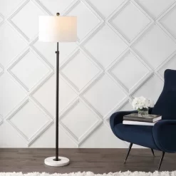 65" LED Metal/Marble Adjustable Floor Lamp - JONATHAN Y